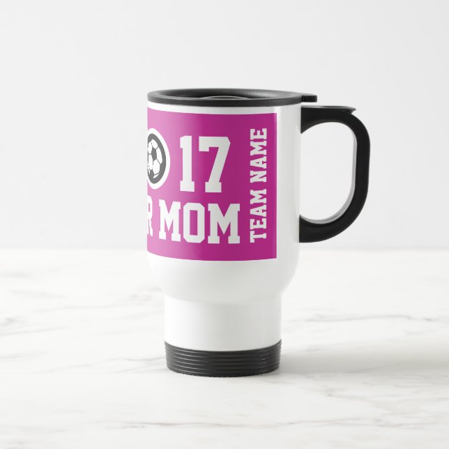 Customizable mug for soccer mom and team fan (Right)