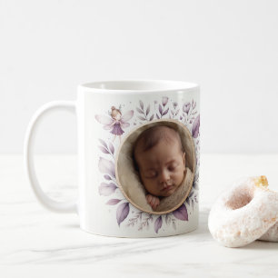 Customizable Mug with Fairy Frame for Baby Photo