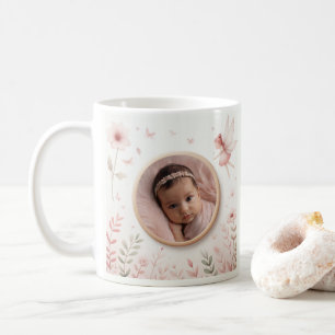 Customizable Mug with Fairy Frame for Baby Photo