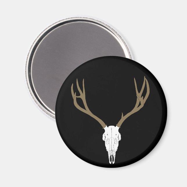 Customizable Mule Deer Skull Magnet (Front/Back)