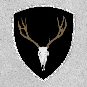 Customizable Mule Deer Skull Patch
