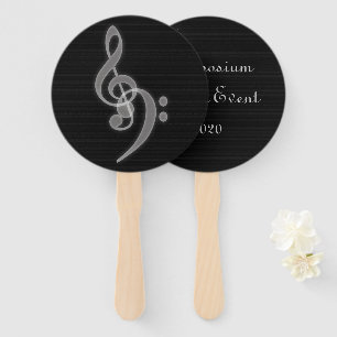 Customizable Music Event Black Hand Fan