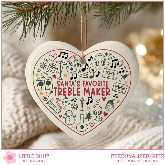 Customizable Music Teacher Student Photo Ceramic Ornament (Creator Uploaded)