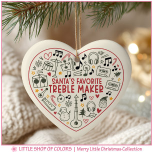 Customizable Music Teacher Student Photo Ceramic Ornament