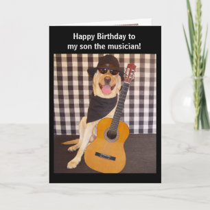 Customizable Musician Son Birthday Card
