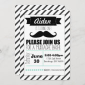 Customizable Mustache Party Invitation (Front/Back)