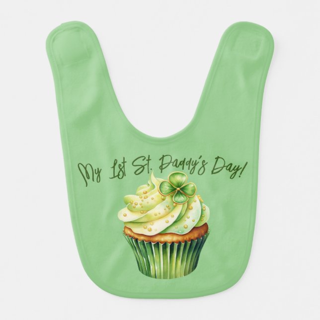 Customizable My 1st St. Patrick's Day Baby Bib (Front)