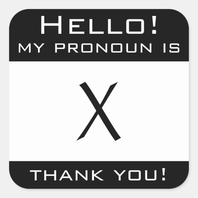 Customizable "My pronoun" stickers (Front)