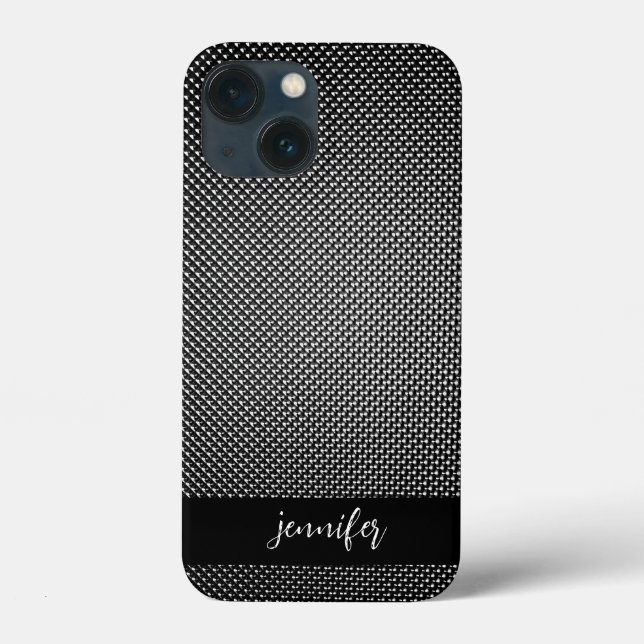 Customizable name Abstract grid texture Case-Mate iPhone Case (Back)