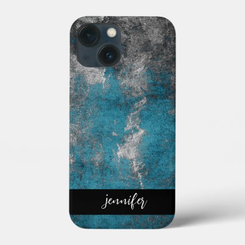 Customizable name Abstract grunge texture iPhone 13 Mini Case