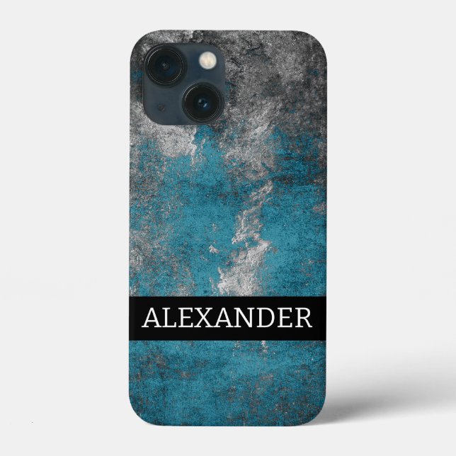 Customizable name. Abstract grunge texture Case-Mate iPhone Case (Back)