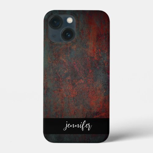 Customizable name Abstract grunge texture iPhone 13 Mini Case