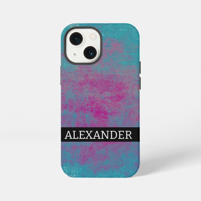 Customizable name Abstract grunge texture Iphone Case (Back)