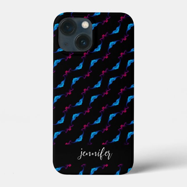 Customizable name Abstract smoke pattern Case-Mate iPhone Case (Back)