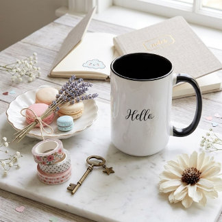 Customizable name and message coffee mug