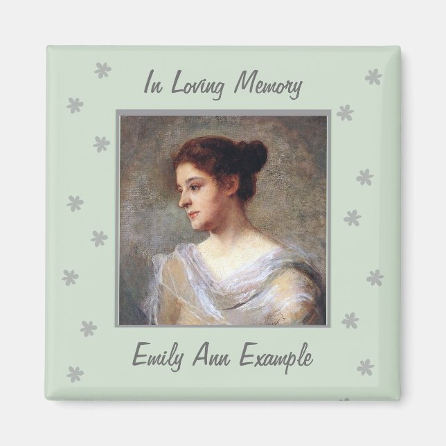 Customizable Name and Photo Remembrance Magnet (Front)