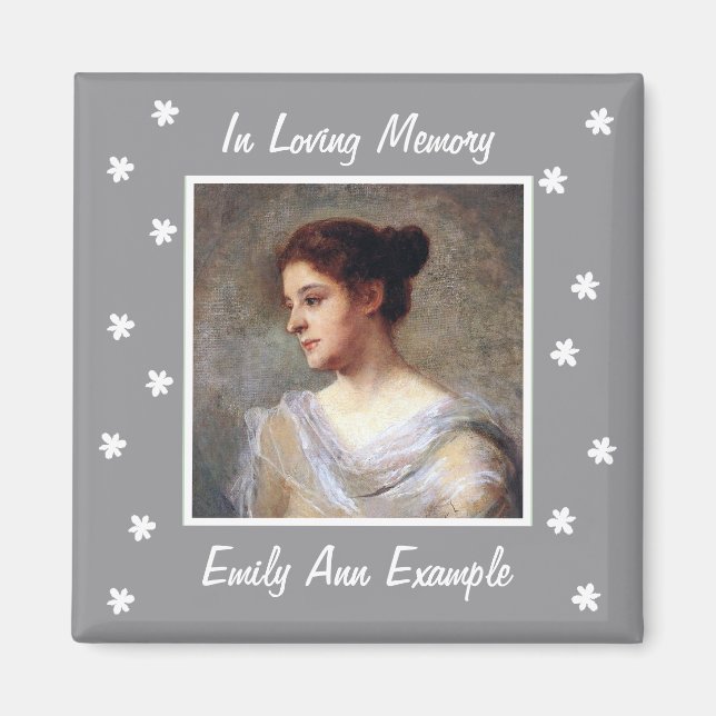 Customizable Name and Photo Remembrance Magnet (Front)