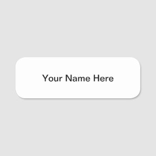 Customizable name badge with magnetic backing