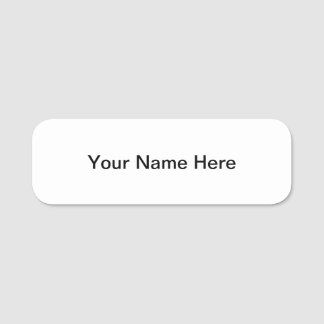 Customizable name badge with magnetic backing