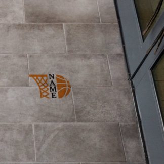 Customizable Name Basketball Floor Wall Decals