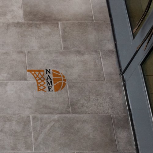 Customizable Name Basketball Floor Wall Decals