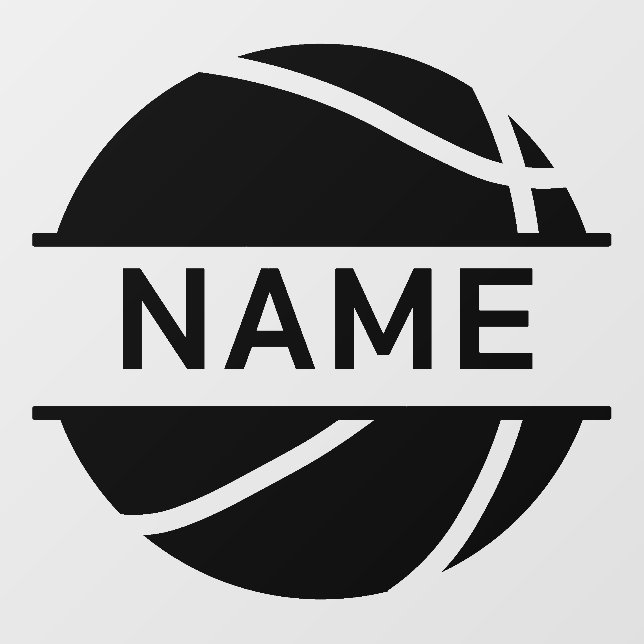 Customizable Name Basketball Wall Decals (Front)