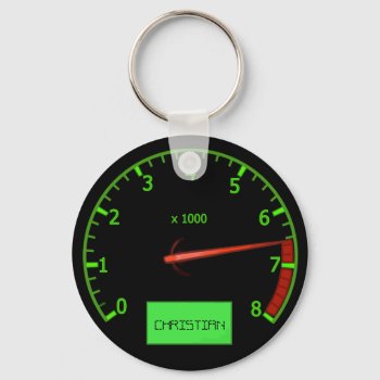 Customizable Name Car Revs Keychains by giftsbonanza at Zazzle