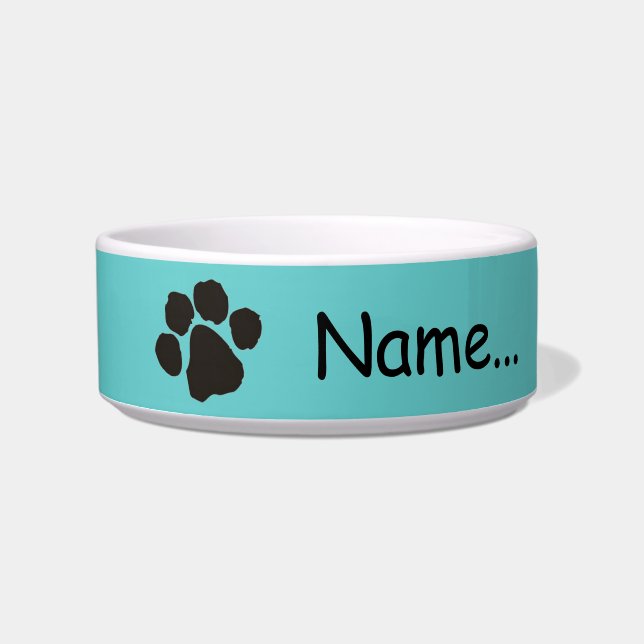 Customizable name Cat bowl (Front)