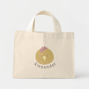 Customizable Name Cute Chick Mini Tote Bag