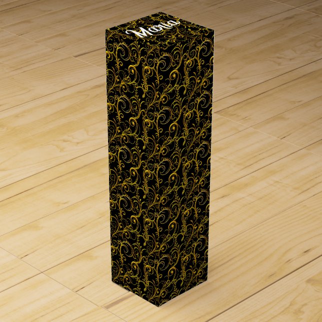 Customizable Name Designer Wine Box (Front)