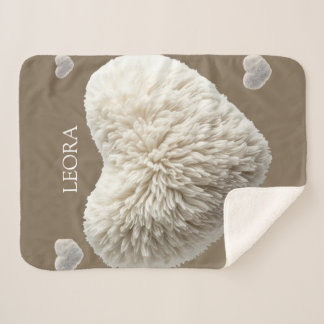 Customizable Name Fluffy Heart Blanket