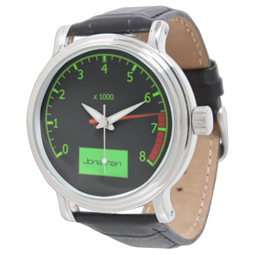 Customizable name gearhead car Fan Watch