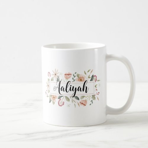 Customizable Name Jeremiah 2911 Floral Design Coffee Mug