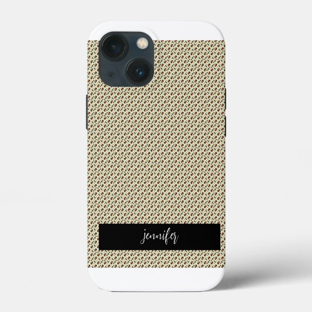 Customizable name Leopard skin pattern Case-Mate iPhone Case (Back)
