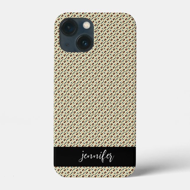 Customizable name Leopard skin pattern Case-Mate iPhone Case (Back)