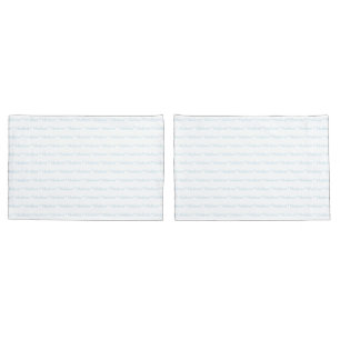 Customizable name light blue white double sided pillow case