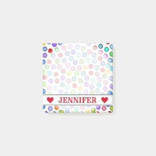 Customizable Name - Many Colorful Circles Notes