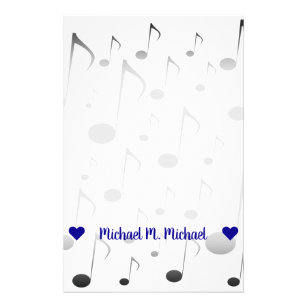 Music Notes Stationery | Zazzle