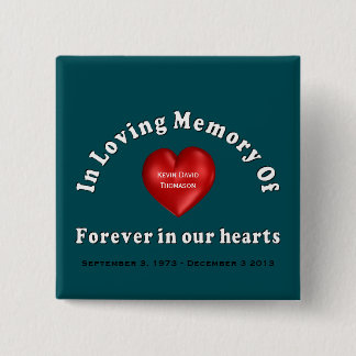 Customizable Name Memorial Products Loving Memory Pinback Button