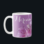Customizable name Miriam floral purple pink boho Coffee Mug<br><div class="desc">This beautiful mug was created by Berglind Design.

© Berglind Design. All rights reserved.</div>