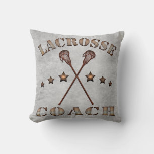 Customizable Name & Number Lacrosse Coach Pillow