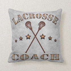 Customizable Name & Number Lacrosse Coach Pillow