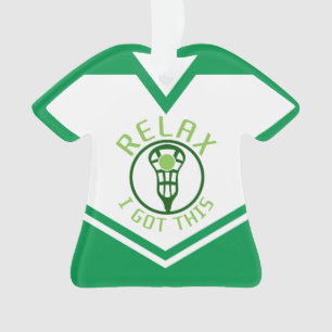 Customizable Name Number Lacrosse T-Shirt Ornament