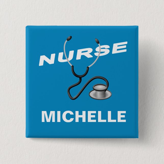 Customizable Name Nurse Button (Front)