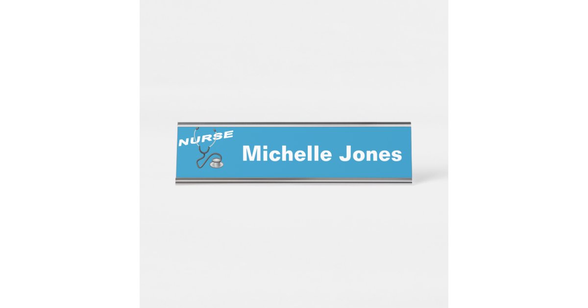 Customizable Name Nurse Desk Name Plate