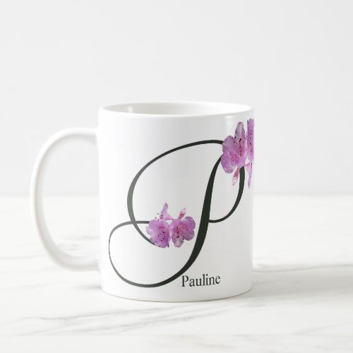 Customizable name Pauline pink flowers girly boho  Coffee Mug