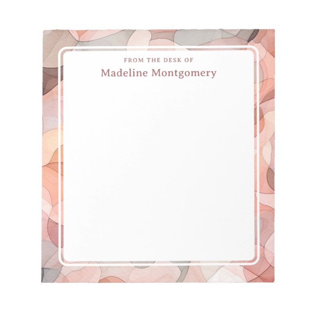 Customizable Name Retro 60's Watercolor Notepad (Front)