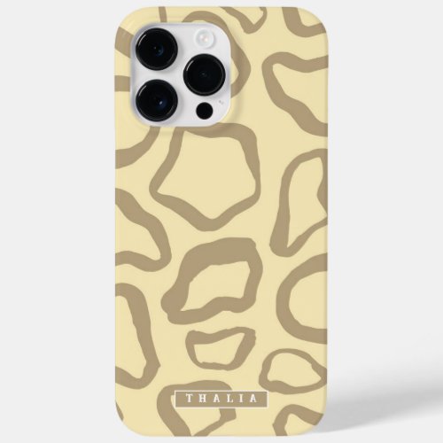 Customizable Name Safari Animal Pattern Giraffe Case_Mate iPhone 14 Pro Max Case