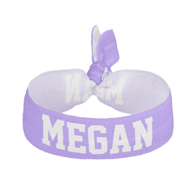 Customizable Name School Spirit Design Elastic Hair Tie (Front)