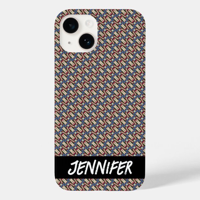 Customizable name Seamless colorful pattern Case-Mate iPhone Case (Back)